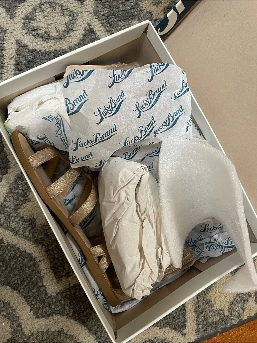 Lucky Brand Champagne Strappy Gladiator Sandals